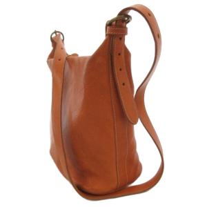 IL BISONTE ショルダーバッグ クロスボディ レザー 茶 ブラウン ロゴ /FF