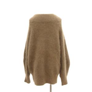 Spick&Span ニット セーター 長袖 チャイニーズラクーン 茶 ブラウン /AE