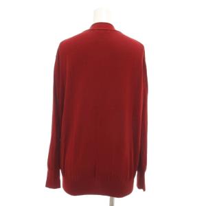 SCAPA ニットカーディガン ウール 38 赤 レッド Vネック 長袖 /UO