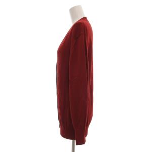SCAPA ニットカーディガン ウール 38 赤 レッド Vネック 長袖 /UO
