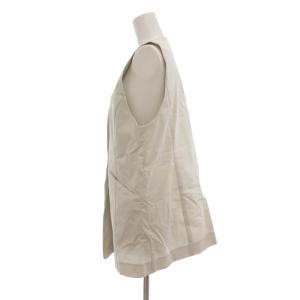 SCAPA ベスト ジレ リネン混 38 アイボリー Vネック /UO