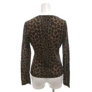 FENDI カットソー ニット ニットソー 長袖 レオパード柄 ウール ベージュ /FF