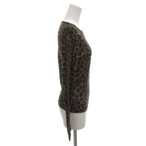 FENDI カットソー ニット ニットソー 長袖 レオパード柄 ウール ベージュ /FF