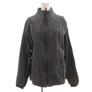 ジャケット ジップアップ ストレッチ ロゴ グレー /GV