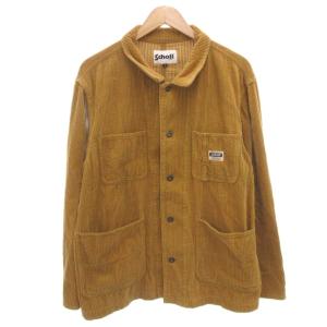 カバーオールジャケット L 茶 ブラウン コーデュロイ ロゴ /FF