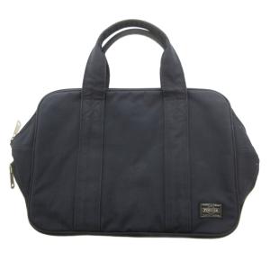 ニューエレガント ELEGANT BAG ブリーフケース ハンドバッグ 紺 ネイビー ロゴパッチ /UO