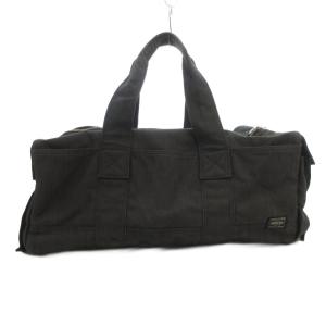 スモーキー ボストンバッグ ハンド 手提げ グレー ジッパー開閉 /FF