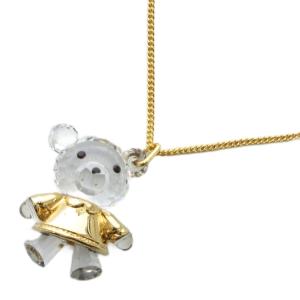 ネックレス ペンダント クリスタルベアモチーフ ゴールドカラー /GV