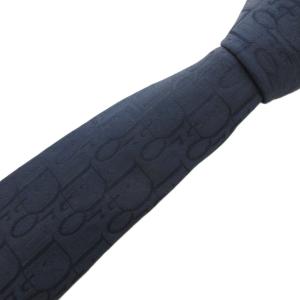 MONSIEUR トロッター ネクタイ 絹 シルク 紺 ネイビー /FF