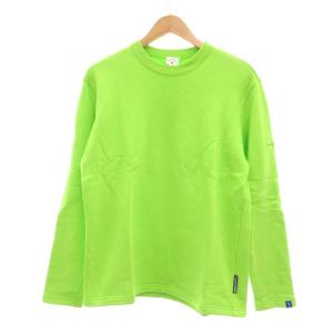 スウェットシャツ 長袖 クルーネック 裏毛 L 蛍光グリーン /UO