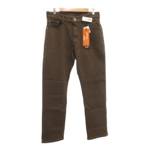 タグ付き JERSEYS WILD FIRE ストレートパンツ スラックス L 裏起毛 ストレッチ 茶