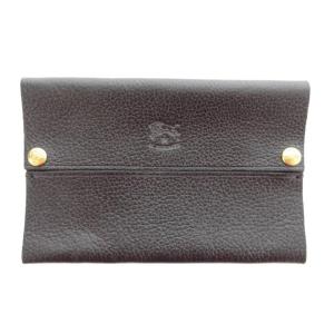 ポケットティッシュケース カバー 黒 ブラック シボ加工レザー 牛革 ロゴ型押し /UO