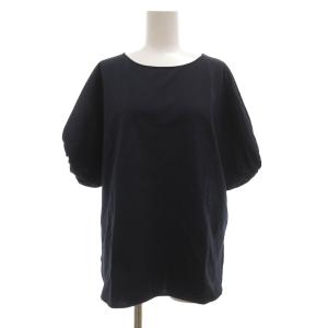 25SS カットソー ブラウス 38 紺 ネイビー 半袖 ラウンドネック /UO