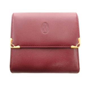 マストライン 二つ折り財布 ウォレット コンパクト がま口 ロゴ ゴールドカラー金具 ボルドー /FF