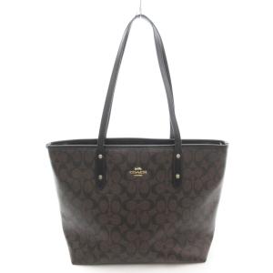 シグネチャー シティ ジップ トートバッグ ブラウン系 F58292 /UO