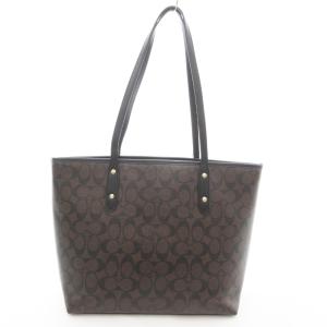 COACH シグネチャー シティ ジップ トートバッグ ブラウン系 F58292 /UO
