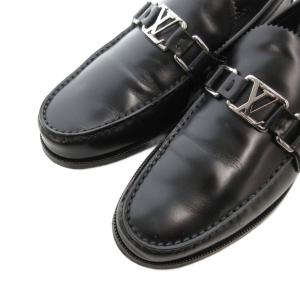 LOUIS VUITTON メジャーライン ローファー レザー 5.5 FA0173 ブラック