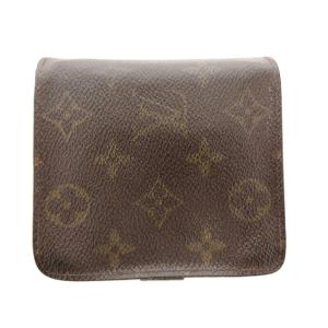 LOUIS VUITTON M61667 モノグラム コンパクトジップ 二つ折り財布 ウォレット PVC レザー 茶 ブラウン /FF