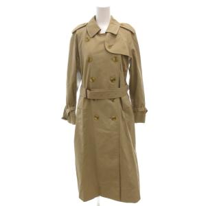 ヴィンテージ トレンチコート 裏地ノバチェック S-M ベージュ