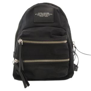 ザ バイカー ナイロン バックパック リュックサック ミディアム 黒 ブラック コーティング ロゴパッチ