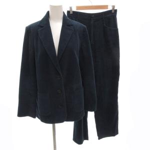 23AW セットアップ スーツ ジャケット パンツ 38 紺 ネイビー コーデュロイ /FF