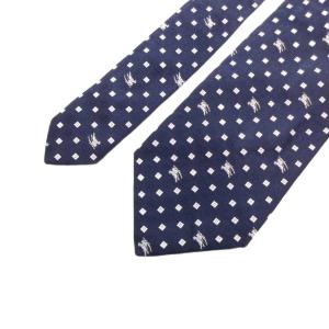 BURBERRY ネクタイ ホースロゴ シルク ネイビー