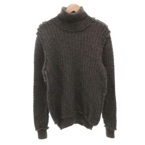 セーター リブニット レイヤード タートルネック アルパカ 48 グレー 長袖 /FF