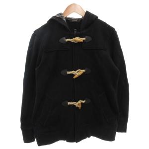 ダッフルコート ジャケット 中綿 3 黒 ブラック フード トグルボタン /FF