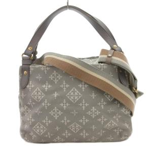 MINI TOTE BAG カラーハンドルミニトートバッグ ショルダー 2WAY キャンバス ライトグレー