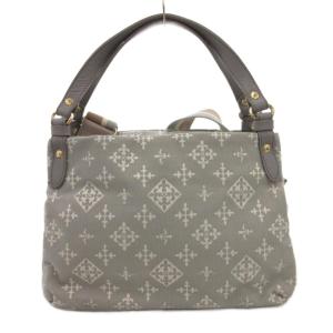 russet MINI TOTE BAG カラーハンドルミニトートバッグ ショルダー 2WAY キャンバス ライトグレー