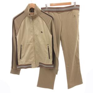 セットアップ  トラックジャケット パンツ ジャージ ライン ホースロゴ 刺繍 2 ベージュ /FF