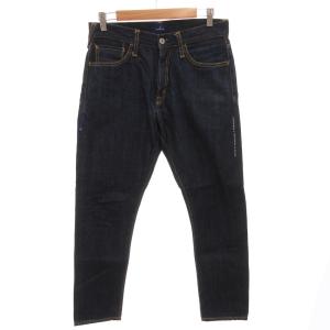 Rigid taperd denim pants デニムパンツ ジーンズ ロゴ 赤耳 28 インディゴ