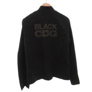 BLACK COMME des GARCONS シャツジャケット ブルゾン スタンドカラー チャイナボタン マオカラー M 黒 ブラック /FF