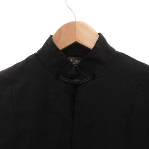 BLACK COMME des GARCONS シャツジャケット ブルゾン スタンドカラー チャイナボタン マオカラー M 黒 ブラック /FF