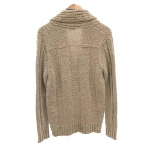 FENDI カーディガン ニット ショールカラー ウール カシミヤ混 48 グレー ベージュ /FF