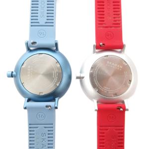 SKAGEN 腕時計 2点セット まとめ アナログ スモセコ クォーツ ラバーバンド ステンレスバンド ブルー ホワイト