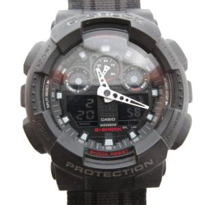 腕時計 アナデジ クォーツ ナイロンベルト ブラック GA-100MC-1AJF /UO
