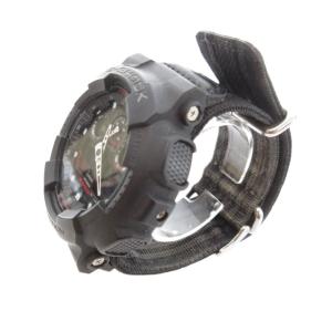 CASIO G-SHOCK 腕時計 アナデジ クォーツ ナイロンベルト ブラック GA-100MC-1AJF /UO