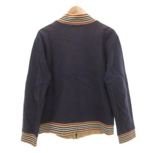 BURBERRY BLACK LABEL スウェット トラックジャケット リブライン フルジップ 2 ネイビー /UO
