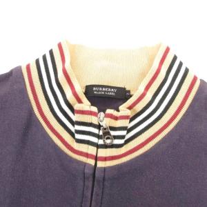 BURBERRY BLACK LABEL スウェット トラックジャケット リブライン フルジップ 2 ネイビー /UO