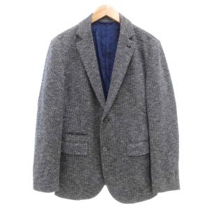 テーラードジャケット コットンウール ツイード 2B 48 ネイビー /UO