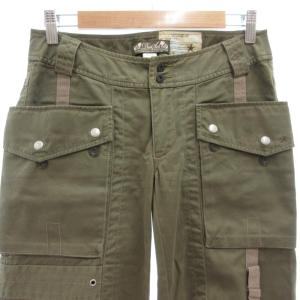 DIESEL ミリタリーパンツ カーゴ ストレート 26 コットン カーキ /GV