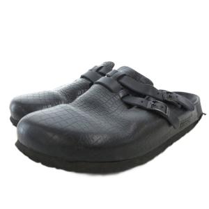 TATAMI ボストン エクスクイジット サンダル クロコ型押し 41 黒 ブラック /FF