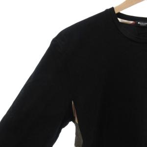 BLACK LABEL CRESTBRIDGE Tシャツ ロンT 長袖 チェック ロゴ L 黒 ブラック /FF