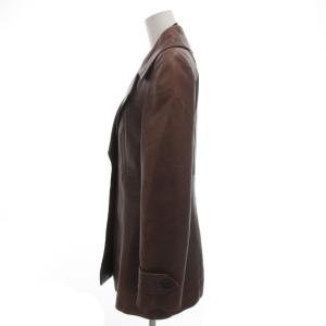 LOEWE レザージャケット 38 ブラウン
