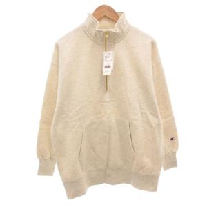グローバルワークコラボ 裏起毛ZIP オートミール スウェット プルオーバー