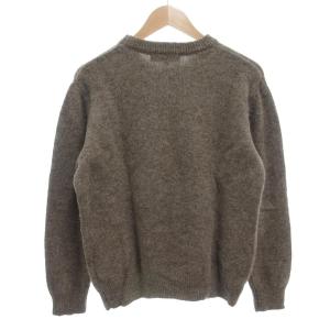 ROSSO シェットランドウールクルーネックニット セーター 長袖 プルオーバー M 茶 ブラウン /GV