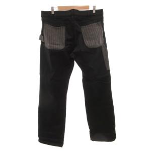 COMME des GARCONS HOMME AD2009 ペインター パンツ チノパン ストライプ切替 L 黒 ブラック HE-P083 /FF
