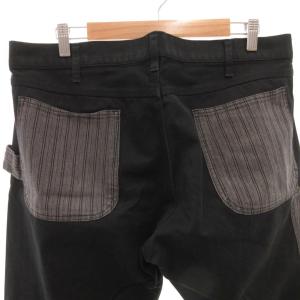 COMME des GARCONS HOMME AD2009 ペインター パンツ チノパン ストライプ切替 L 黒 ブラック HE-P083 /FF
