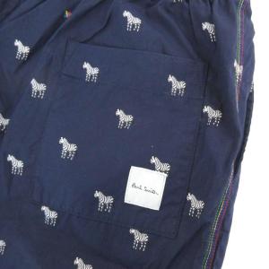 PAUL SMITH ハーフパンツ ショーツ ルームウェア シマウマ柄 ゼブラプリント ネイビー /UO